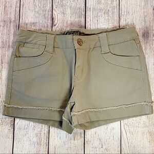 Bebop Women’s Olive Canvas Shorts 9 Neutral‎ Minimalist